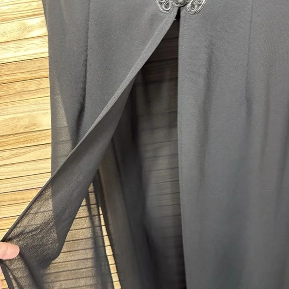 Sheri Martin New York Black Sheer Maxi Dress Plus Size 18 - Picture 5 of 12